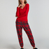 Pantalon de Pyjama Flanel, Rouge