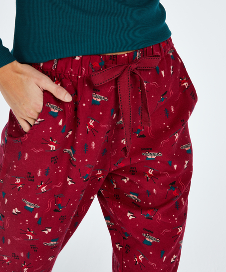 Pantalon de pyjama Twill, Rouge