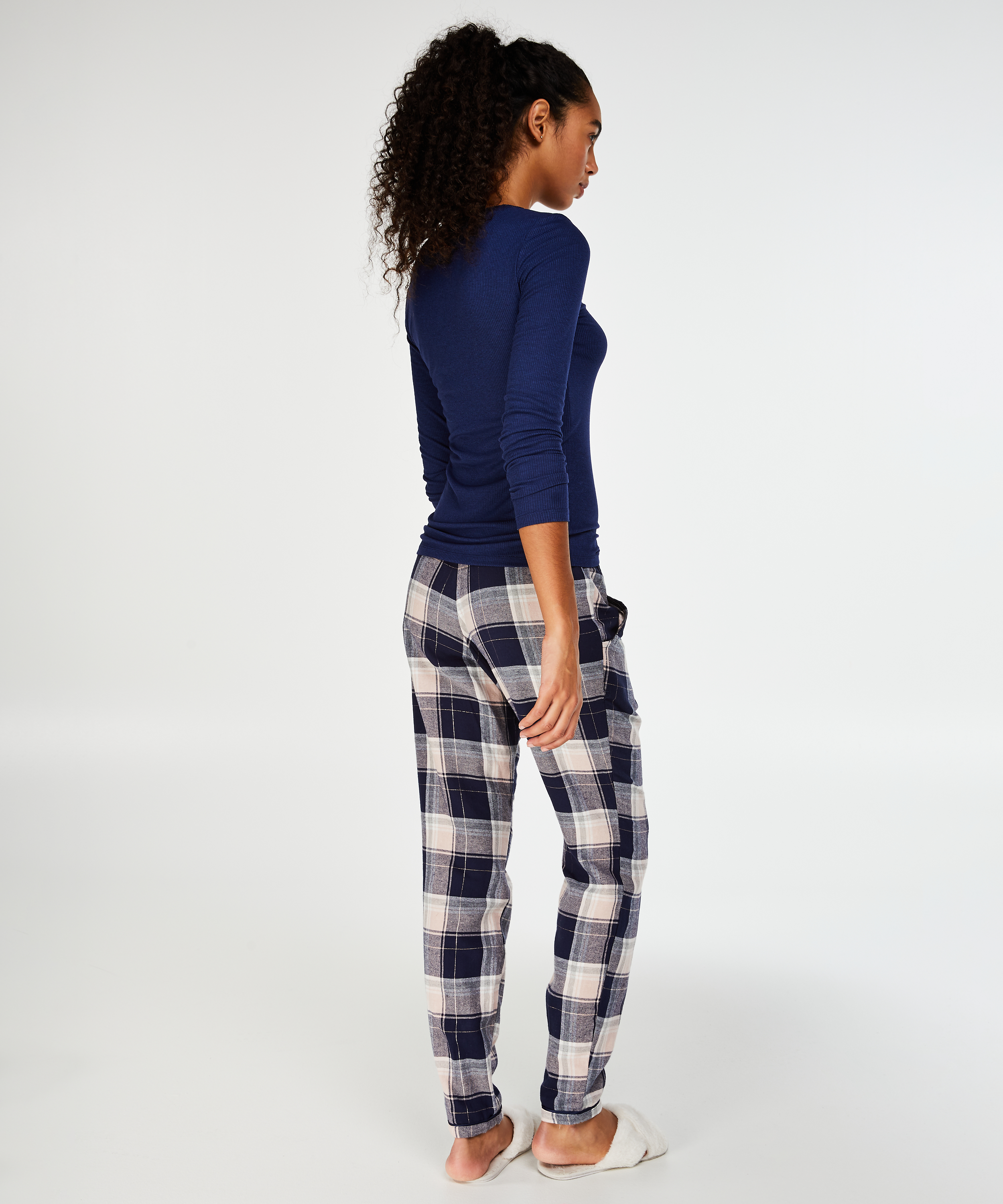 Pantalon de pyjama Check, Bleu, main
