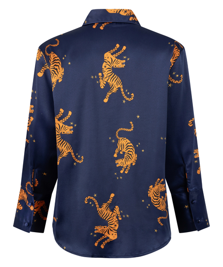 Veste à manches longues Satin, Bleu