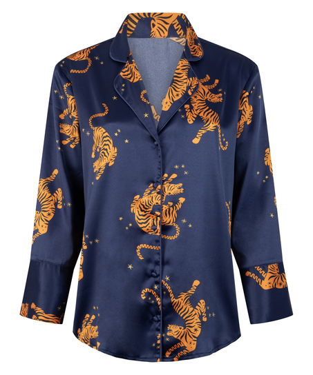 Veste à manches longues Satin, Bleu