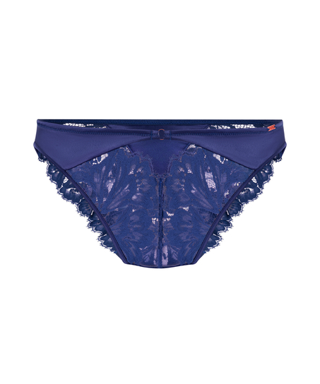 Culotte brésilienne jambes hautes Grace, Bleu