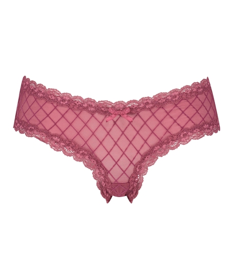 Slip brésilien V-shape mesh, Rouge