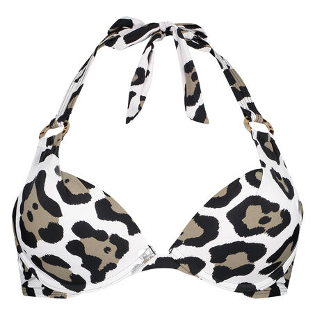 Haut de bikini push-up Animal Taille A - E, Blanc