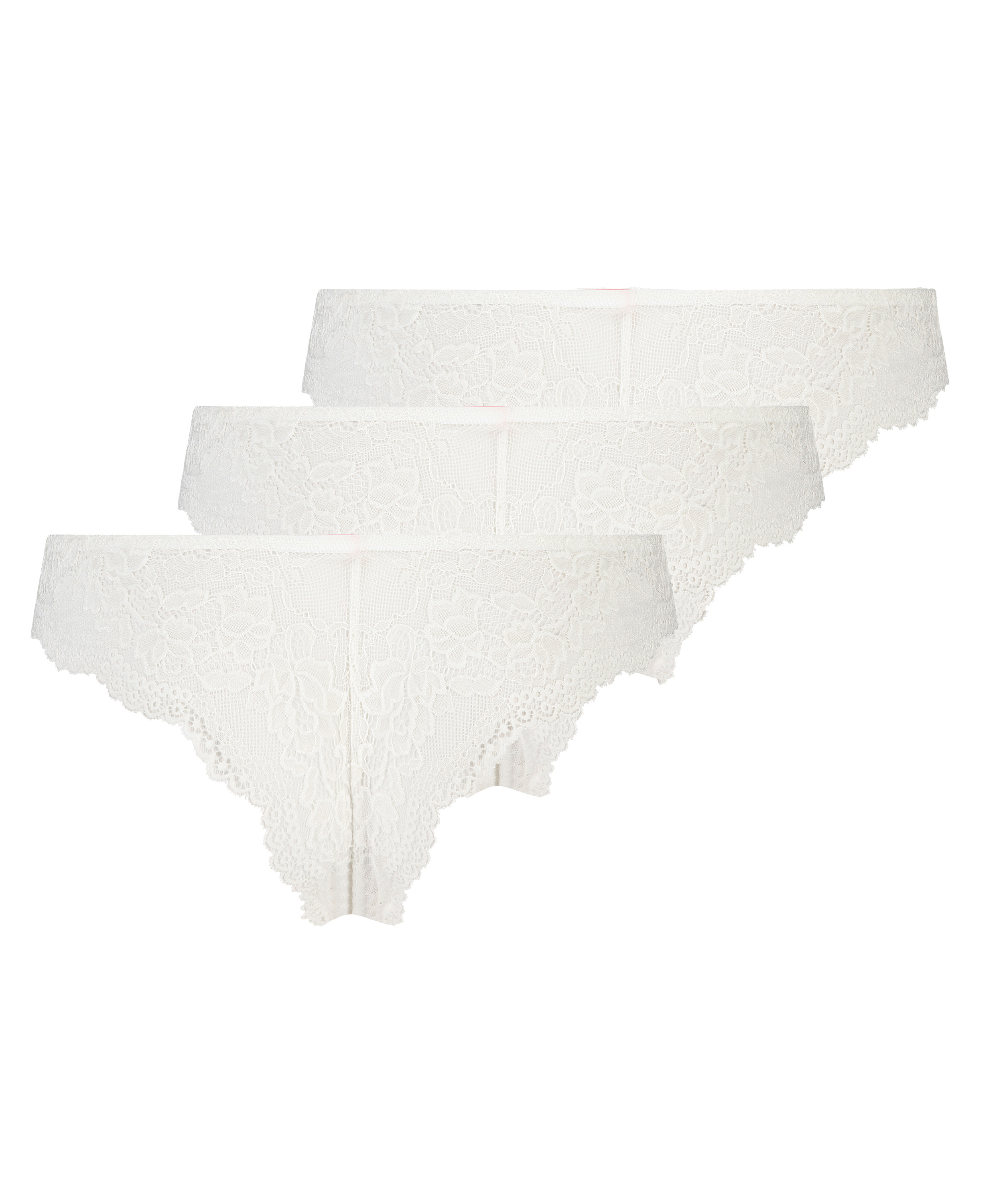 Lot de 3 slips brésiliens Chelsea, Blanc, main