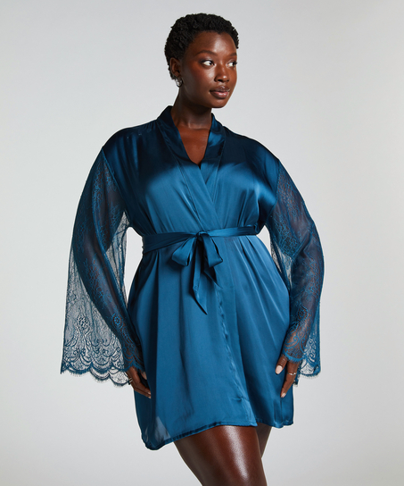 Kimono Satin, Bleu