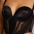 Soutien-gorge bustier à armatures préformé Nicole, Noir