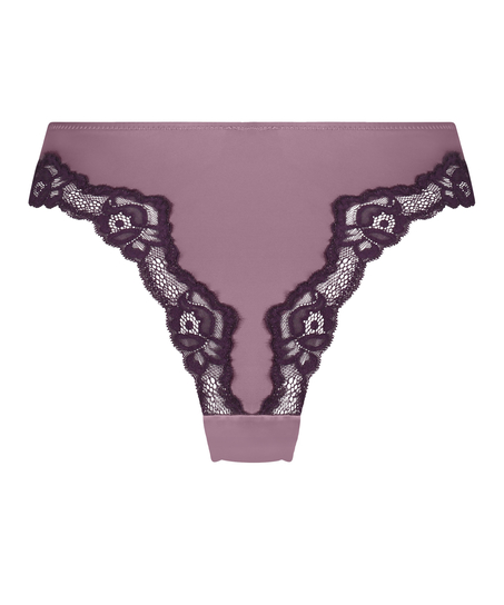 Slip brésilien Lace & Shine, Violet