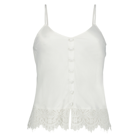 Top satin Bridal, Blanc