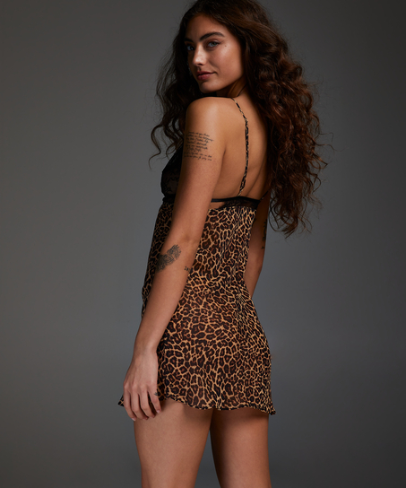 Nuisette mousseline Holly, Noir