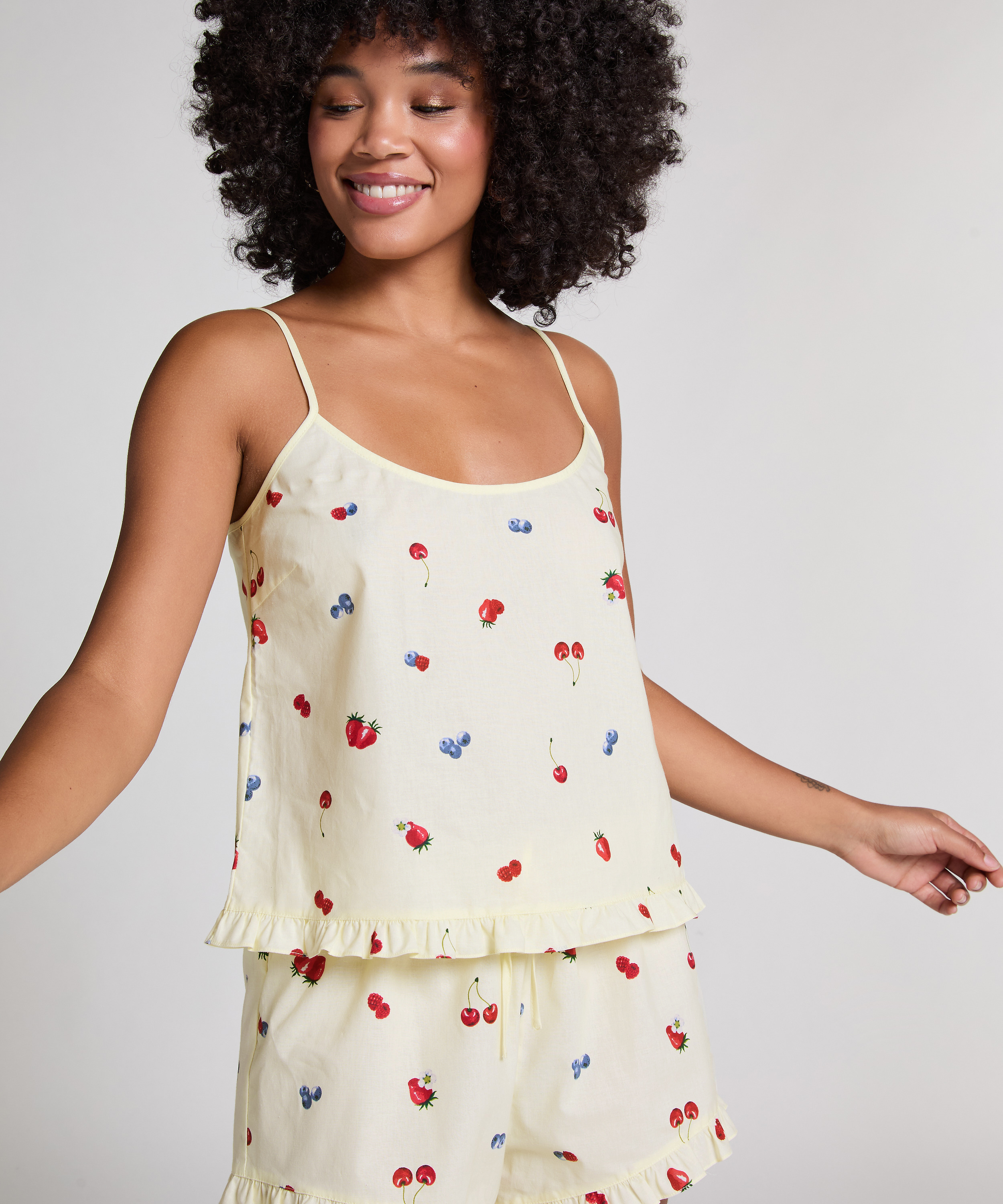 Cami tissé, Jaune, main