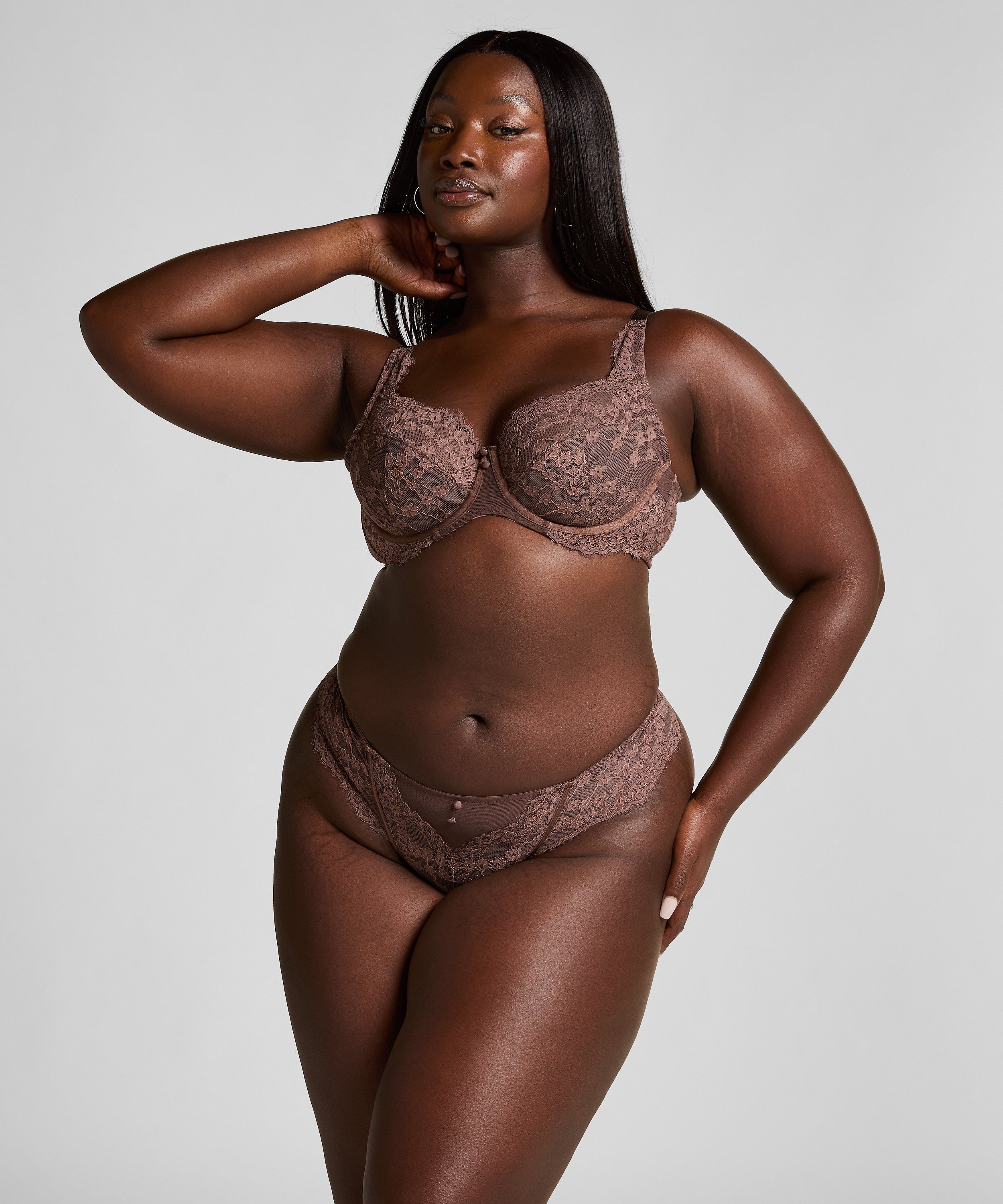 Soutien-gorge &agrave; armatures non-pr&eacute;form&eacute; Daisy, Marron, main