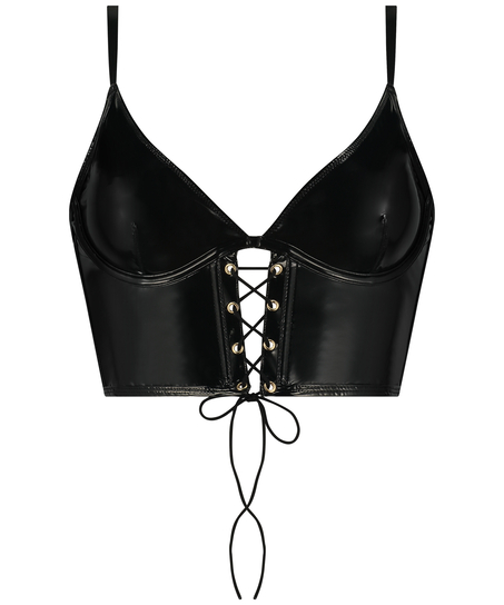 Soutien-gorge à armatures préformé Longline, Noir
