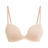 Soutien-gorge à armatures préformé push-up Deep-V, Beige