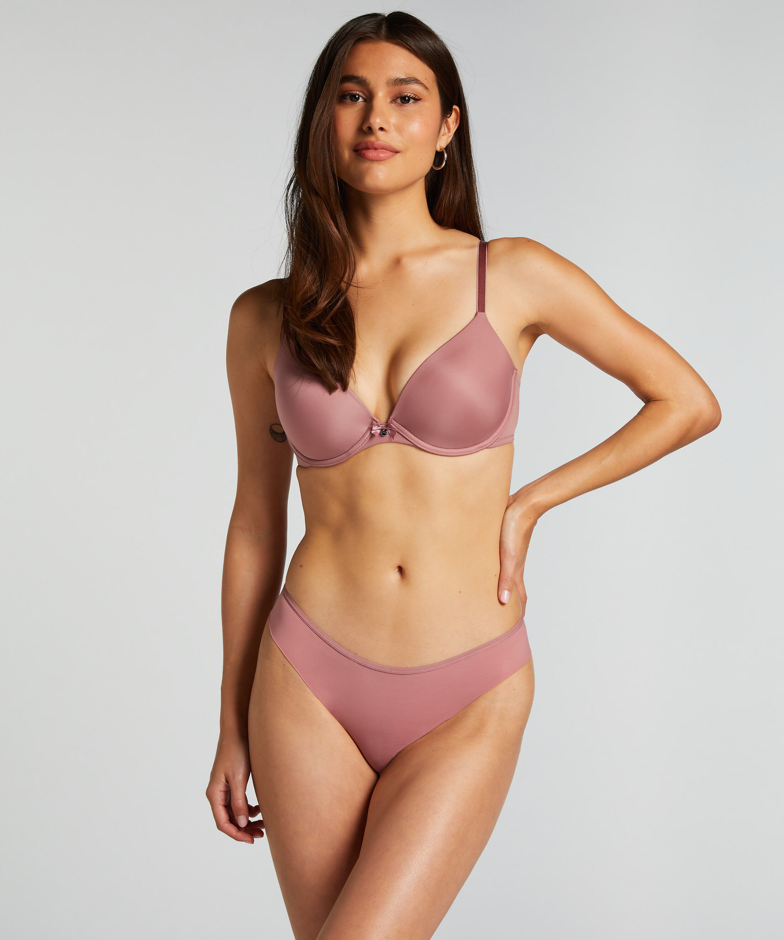 Slip br&eacute;silien Invisible Lace Back, Rose