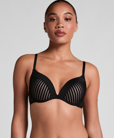 Soutien-gorge à armatures préformé push-up Pia, Noir