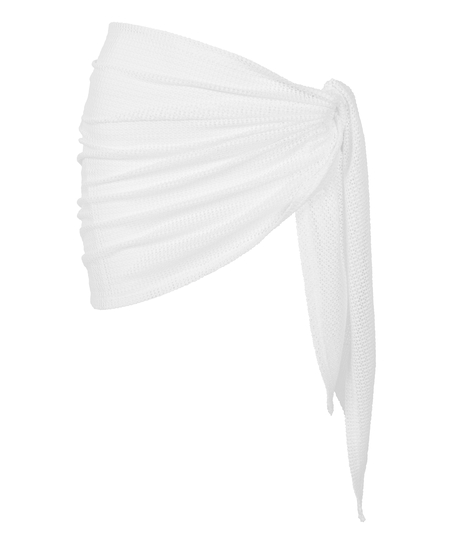 Paréo de plage en maille, Blanc