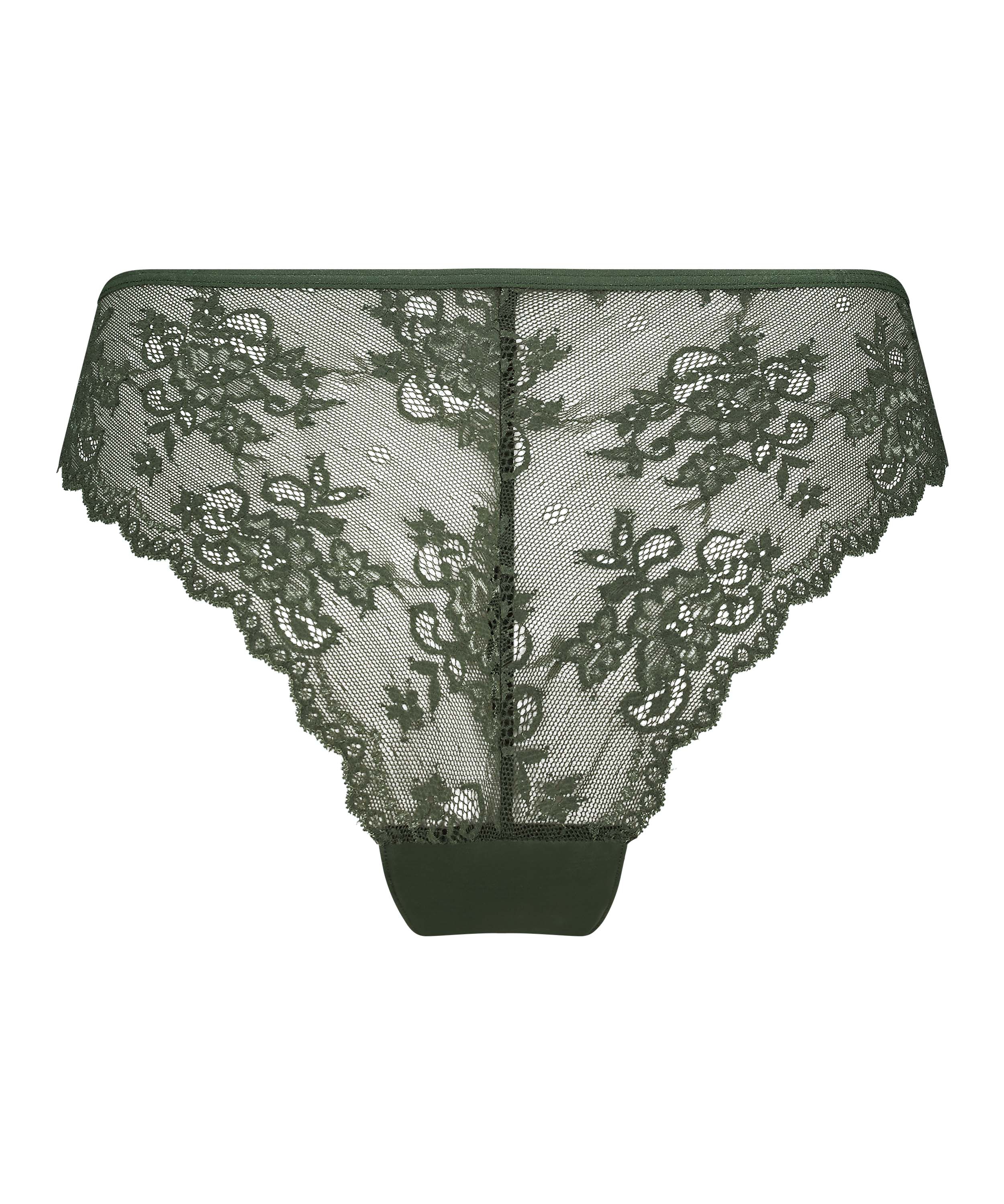 Slip brésilien Invisible Lace Back, Vert, main