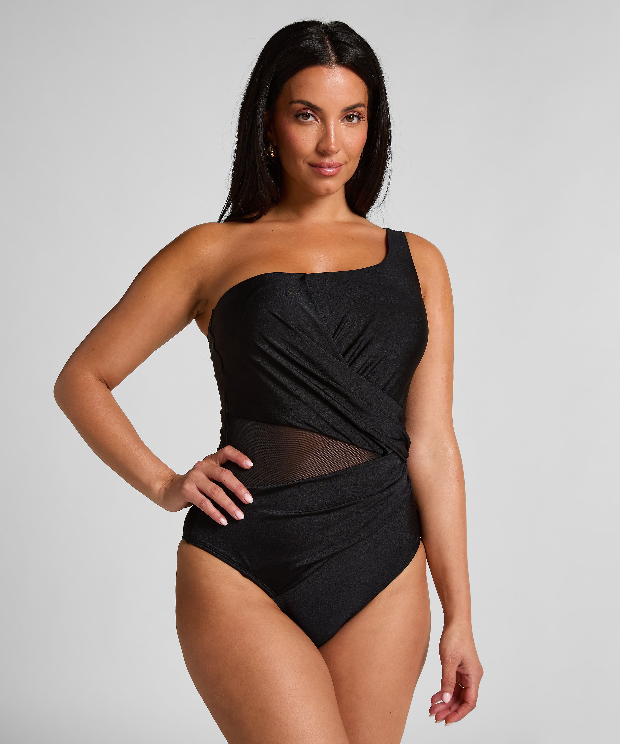 Maillot de bain Shaping Shell Mesh, Noir, main
