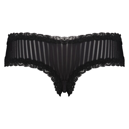 Slip br&eacute;silien V-shape mesh, Noir