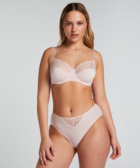 Slip taille haute Sophie, Rose