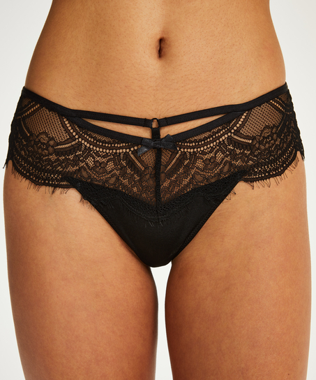 Boxer string Nathalie, Noir