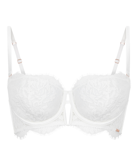 Soutien-gorge à armatures non préformé longline Tiah, Blanc