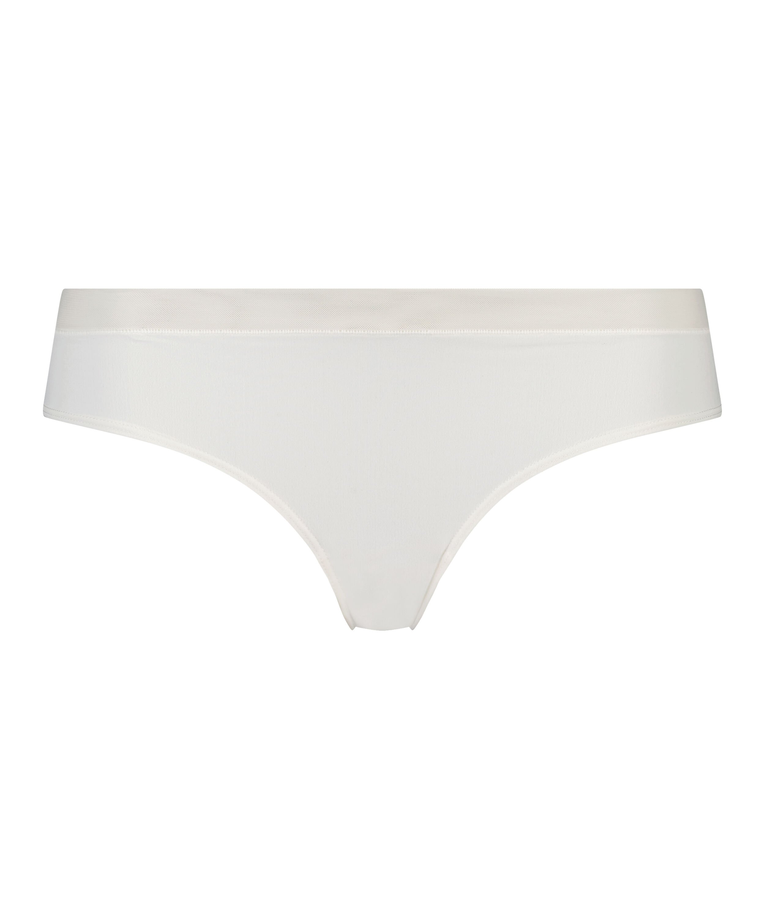 Slip br&eacute;silien en maille, Blanc