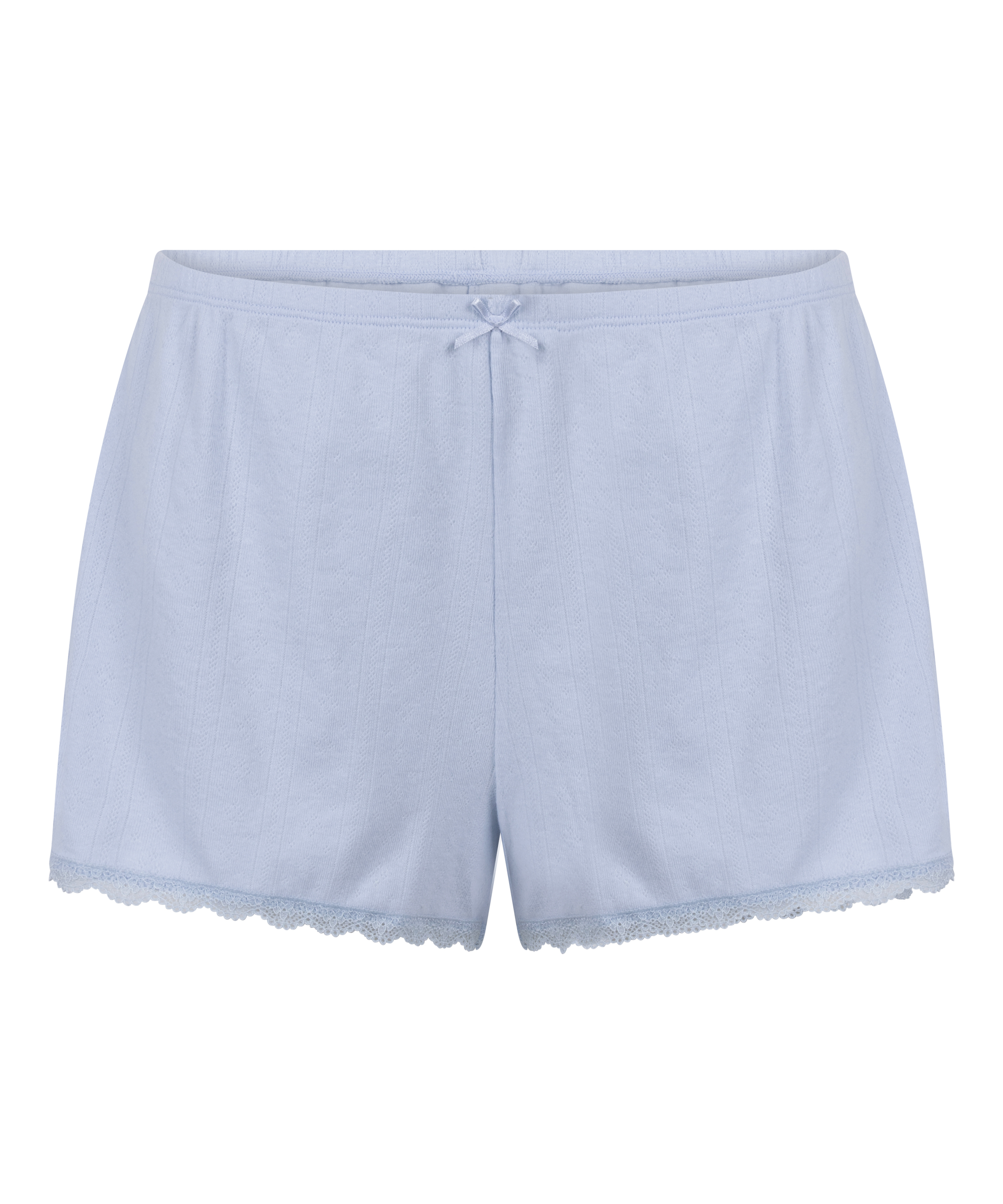 Short Pointelle, Bleu, main