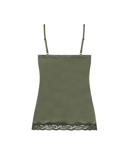 Camisole velours Dentelle, Vert
