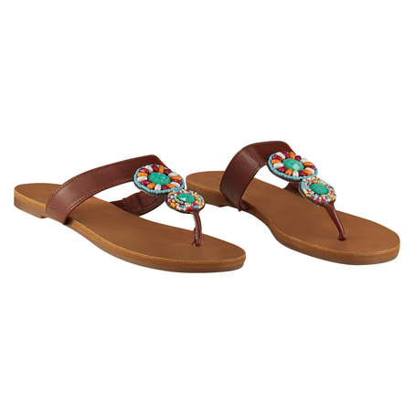 Flip-flops Rio beaded, Bleu