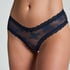 Slip br&eacute;silien V-shape mesh, Bleu