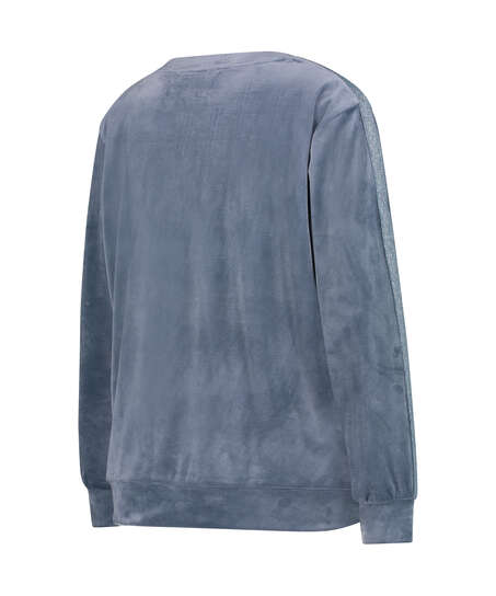 Haut velours Shimmer, Gris