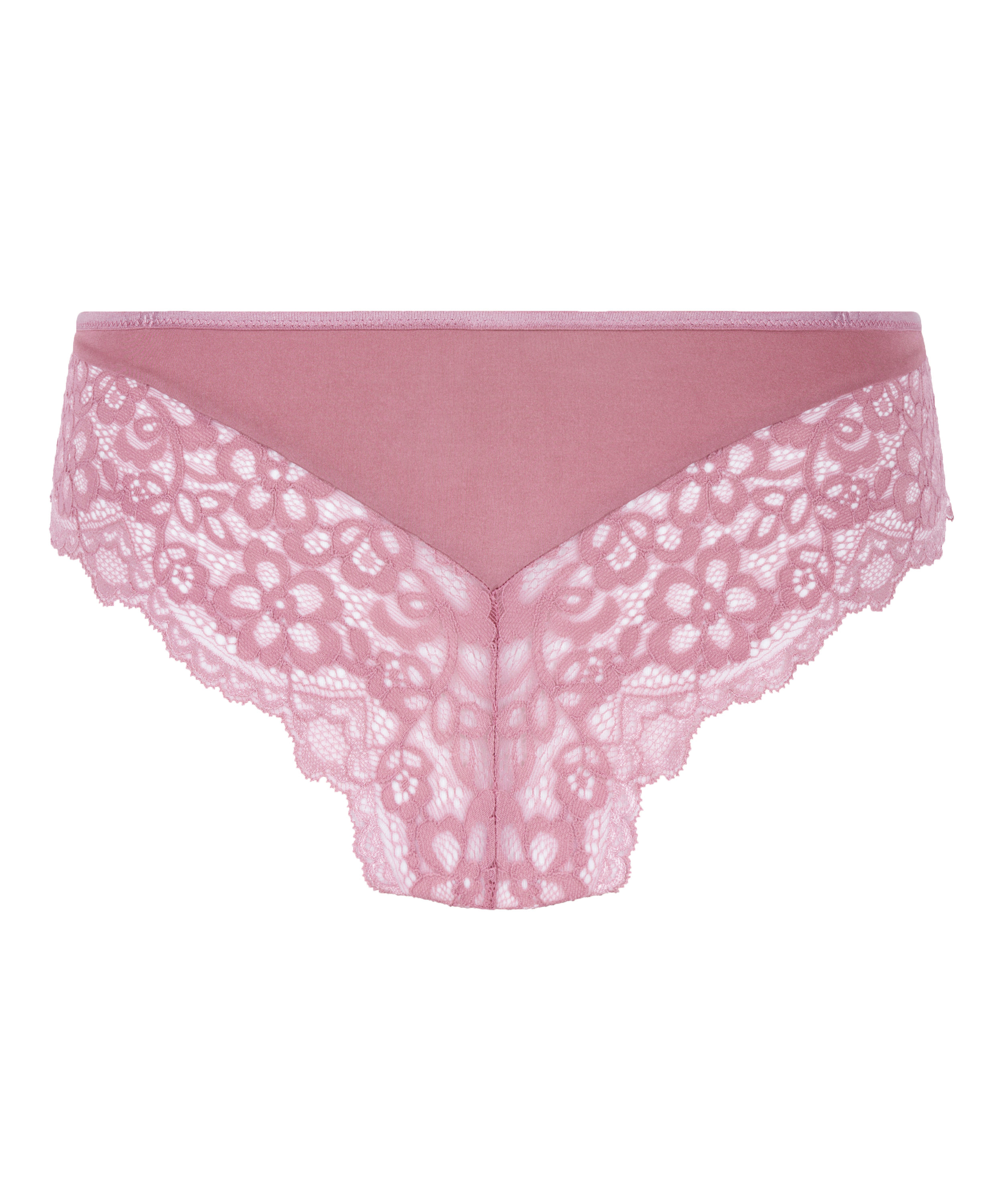 Slip brésilien Marine, Rose, main