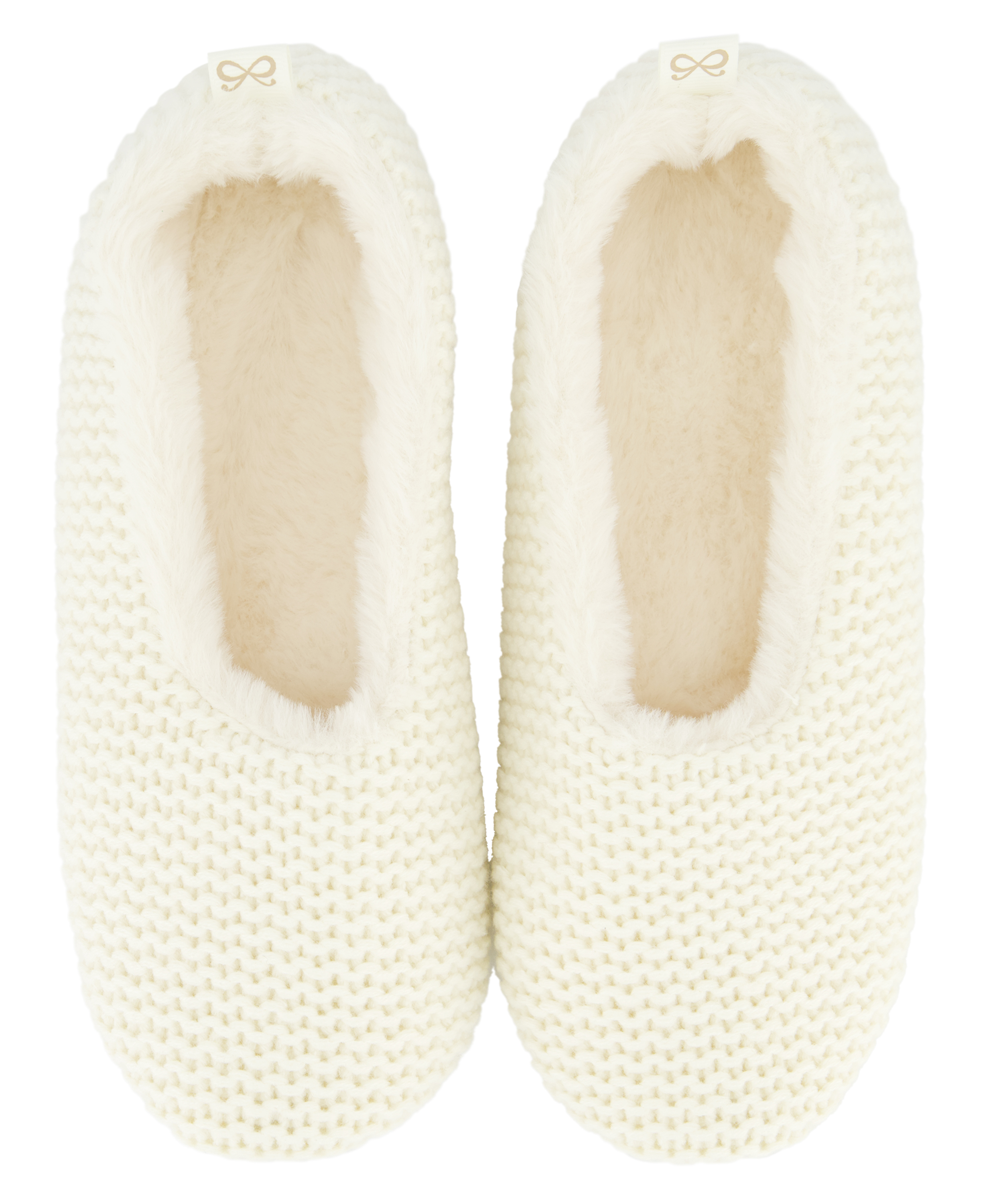 Ballerines Cosy, Blanc, main