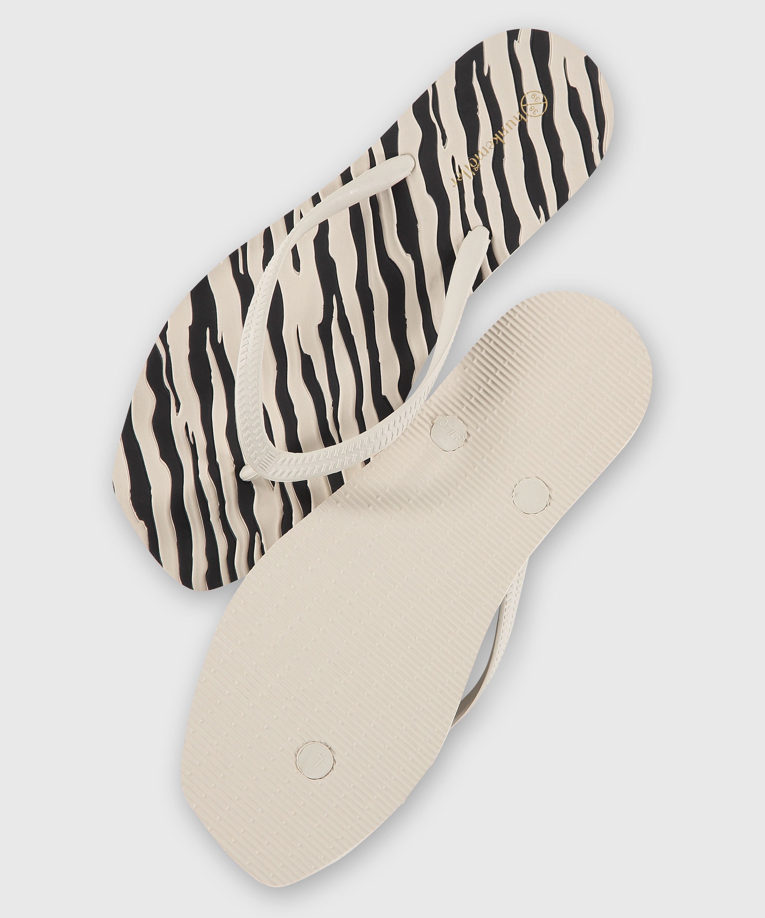 Tongs Zebra, Noir, main