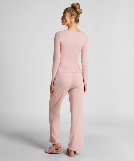 Pantalon de pyjama Pointelle, Rose