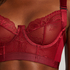 Soutien-gorge bustier non rembourré à armatures Hana, Rouge