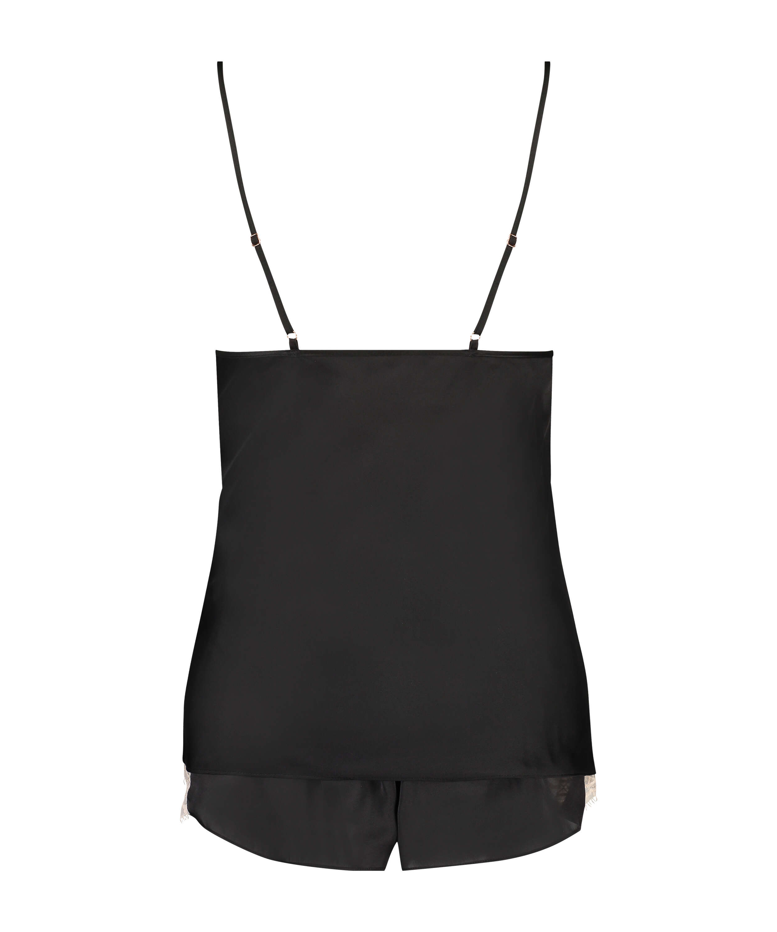 Ensemble pyjama Satin , Noir, main