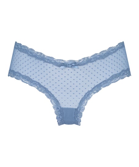 Slip br&eacute;silien V-shape mesh, Bleu
