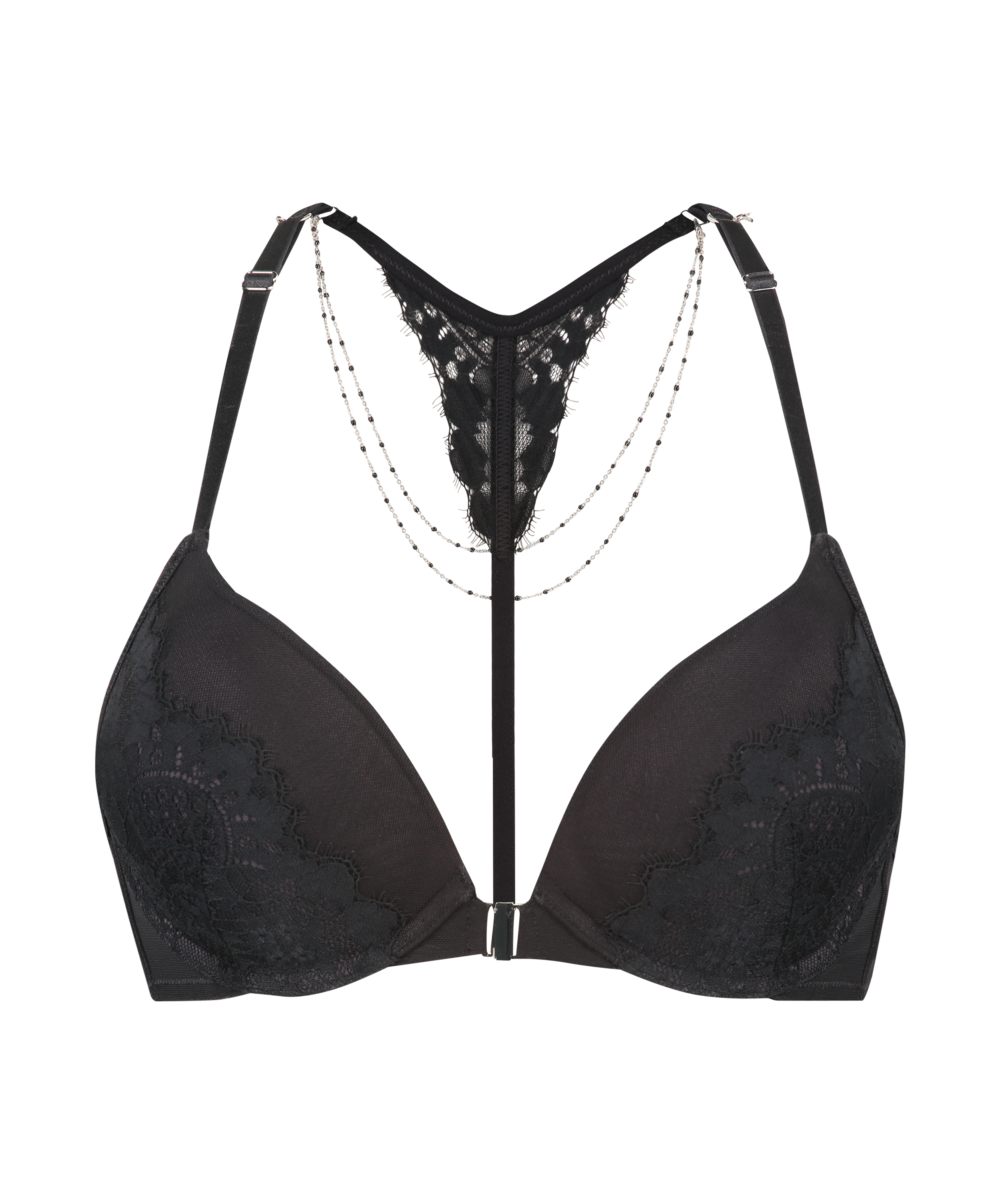 Soutien-gorge à armatures préformé push-up  Lorena, Noir, main