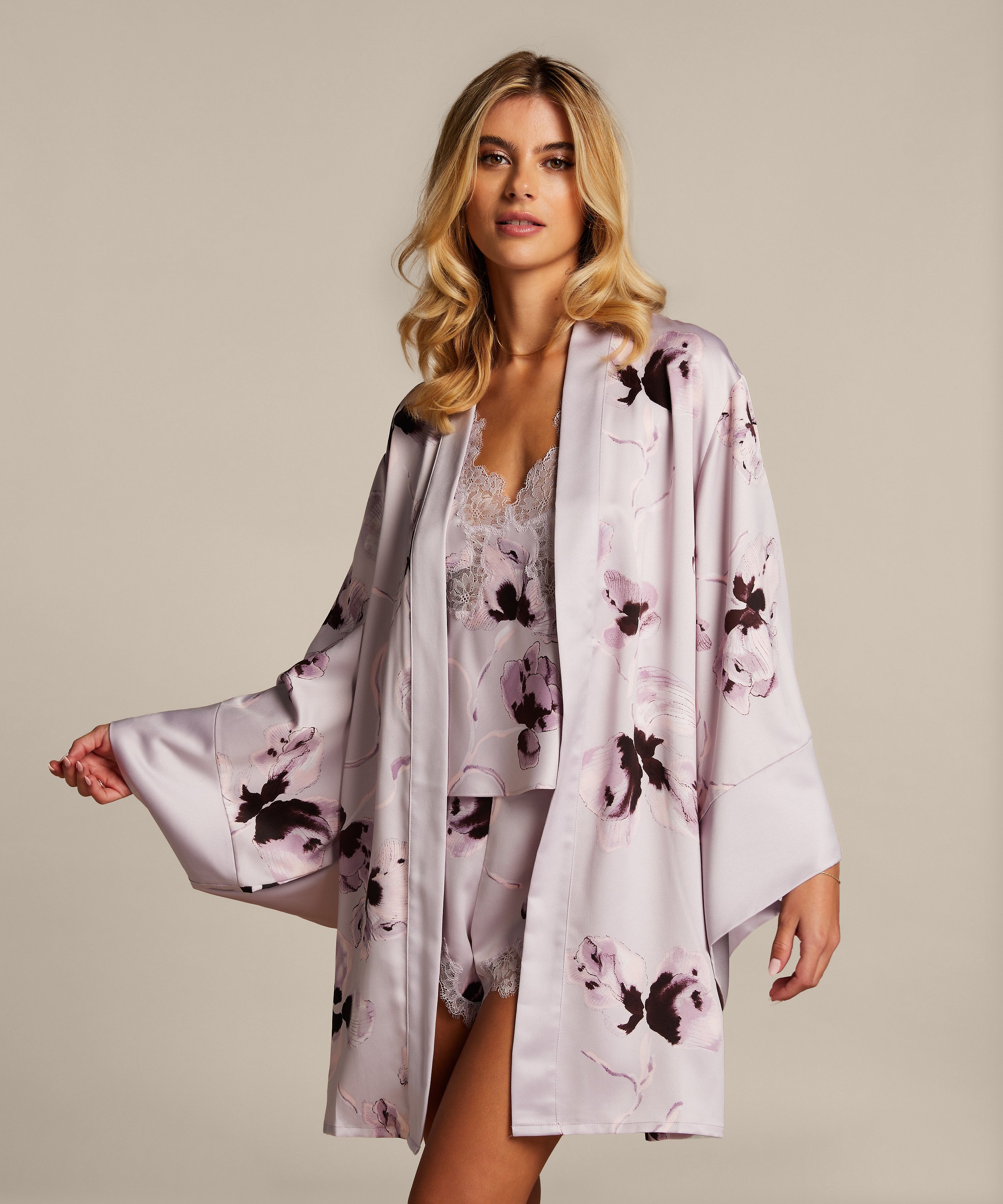 Kimono Satin, Violet, main