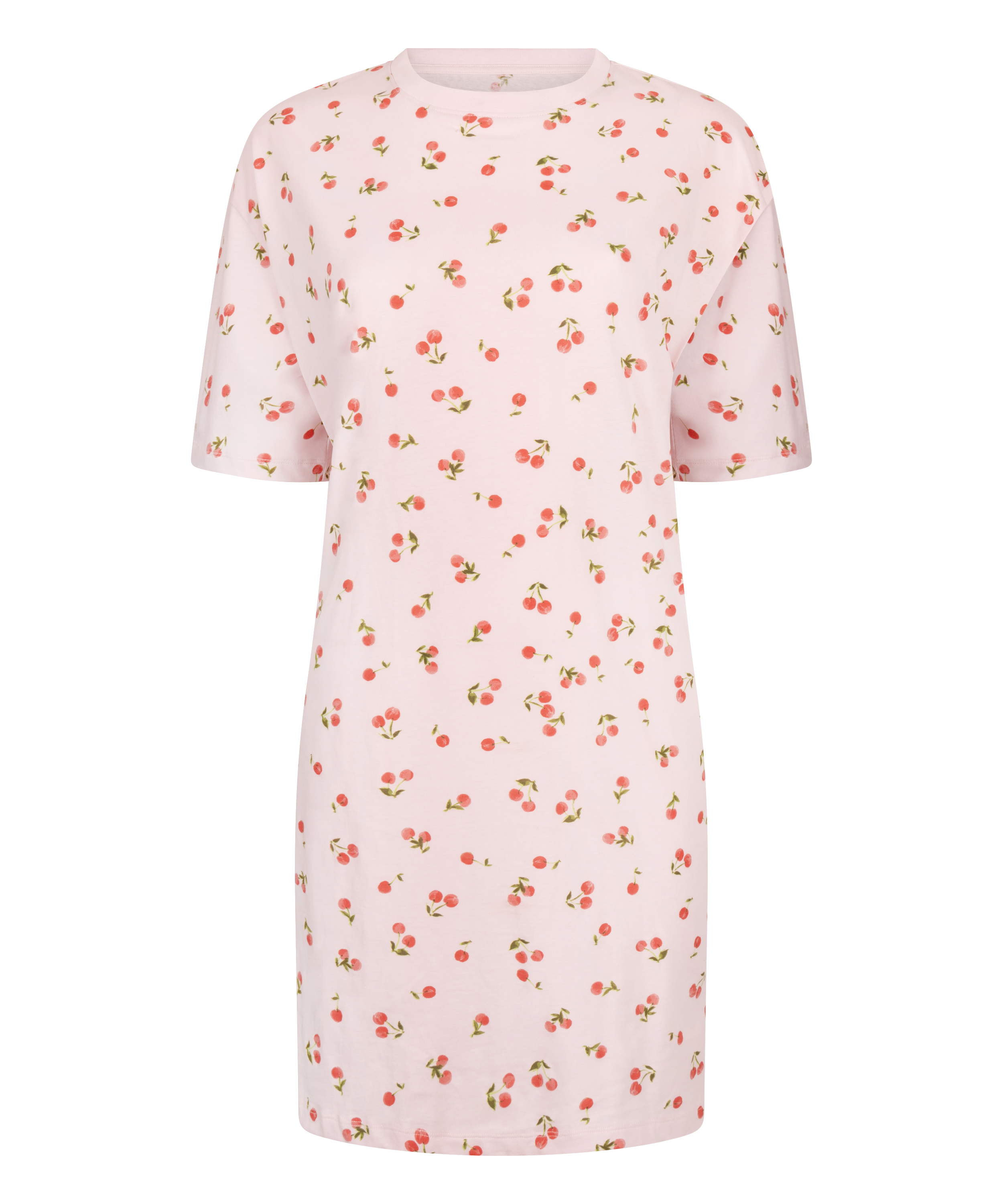 Chemise de nuit à col rond, Rose, main