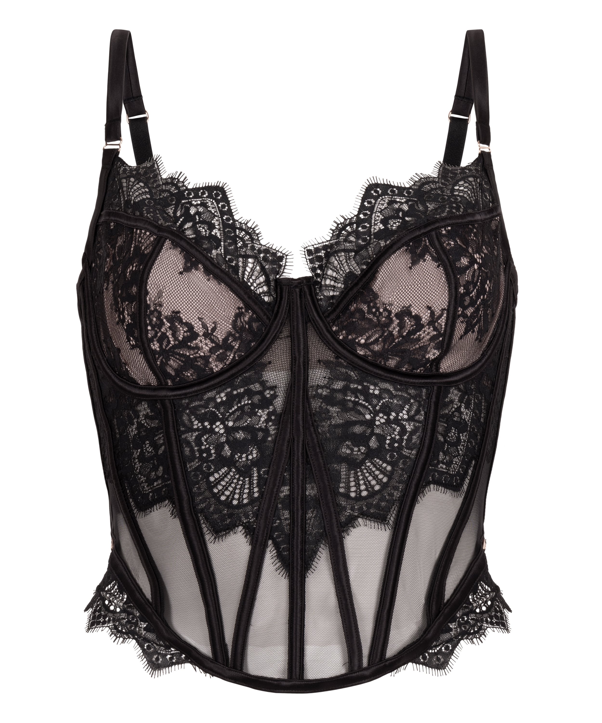 Bustier Zoe, Noir, main