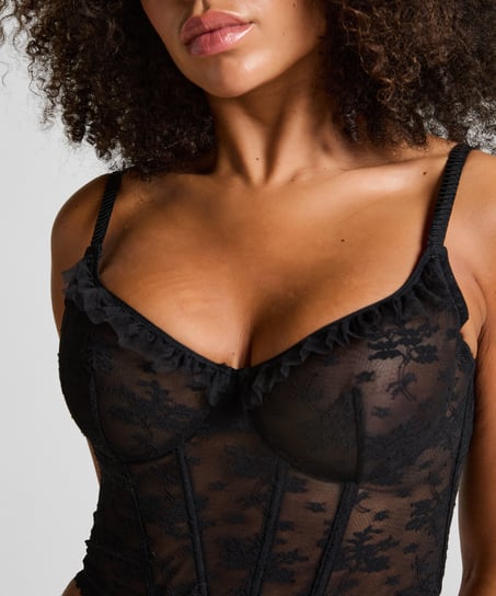 Soutien-gorge &agrave; armatures non rembourr&eacute; longline Darcy, Noir