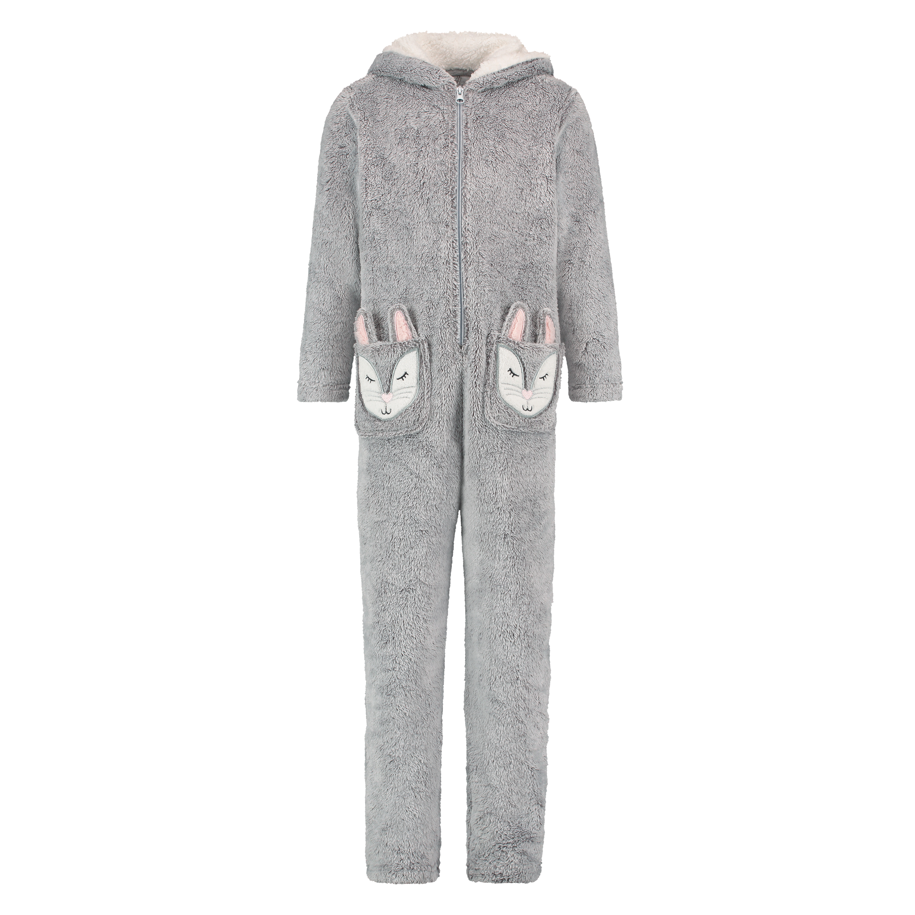 Fleece Onesie Kids, Gris, main