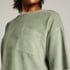 Top velours manches courtes, Vert