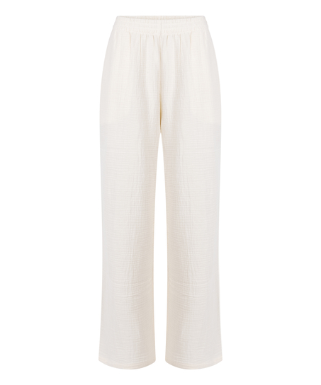 Pantalon en mousseline, Blanc