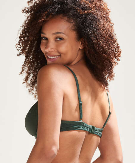 Haut de bikini &agrave; armatures non-pr&eacute;form&eacute; Scallop Glam, Vert