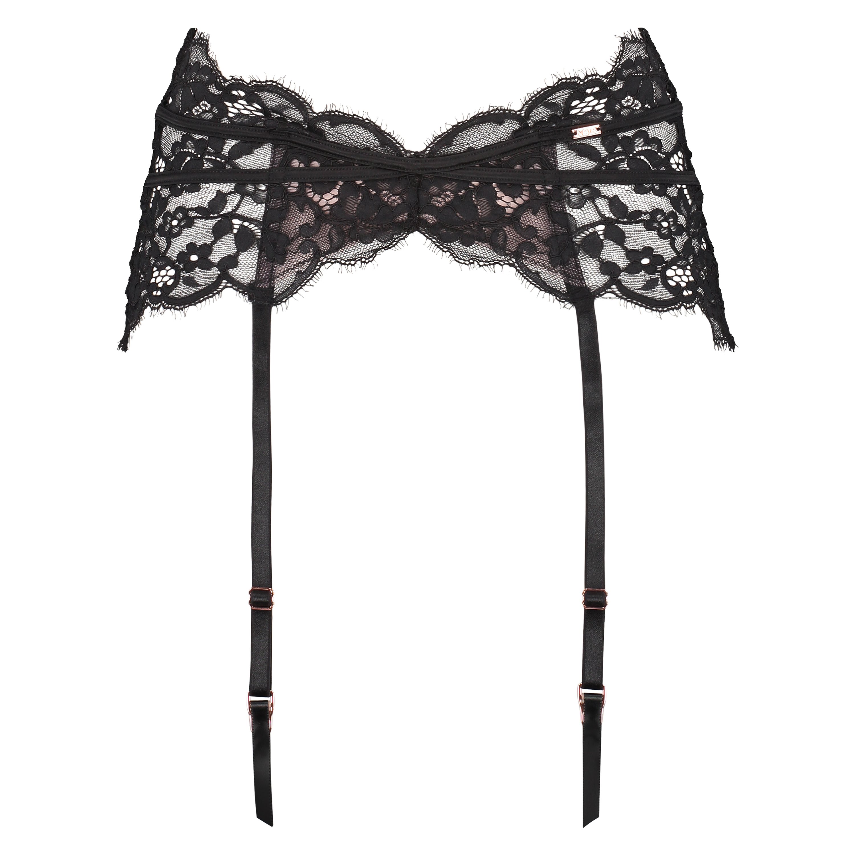 Jarretelles Poppy, Noir, main